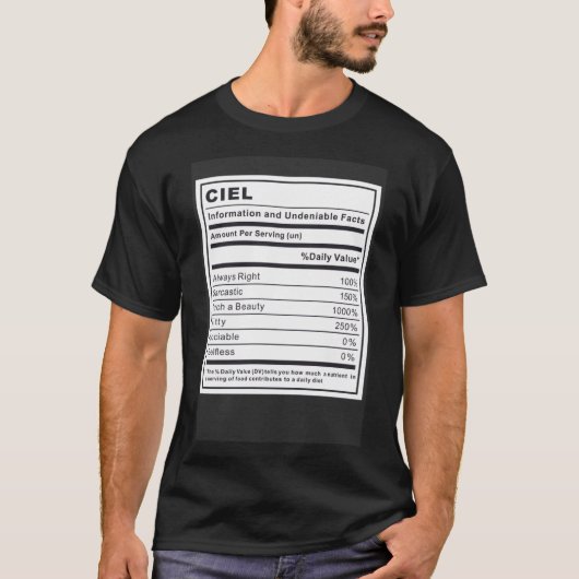 Informationen und unbestrittene Fakten in Ciel T-Shirt (Vorderseite)