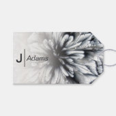 Informationen zu Abstrakten Blume in Schwarzweiß Geschenkanhänger (Vorderseite (Horizontal))