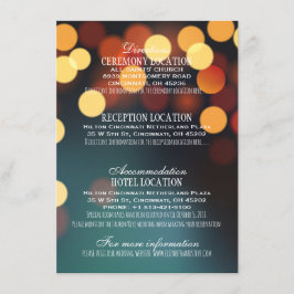 Informationen zu aquamarinen Gold Bokeh Lights Hoc Begleitkarte