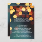 Informationen zu aquamarinen Gold Bokeh Lights Hoc Begleitkarte (Vorne/Hinten)