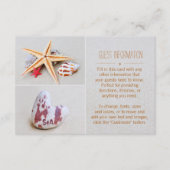 Informationen zu Beach Theme Starfish und Heart We Begleitkarte (Vorderseite)