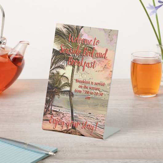 Informationen zu Bed and Breakfast am Strand Sockelschild (In SItu)