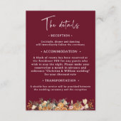 Informationen zu Boho Burgundy Winterurlaub Begleitkarte (Vorderseite)