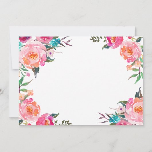 Informationen zu Botanischen Hochzeiten im Wasser Einladung (Rückseite)