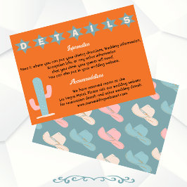 Informationen zu Bright Bold Cowboy Western Einladung