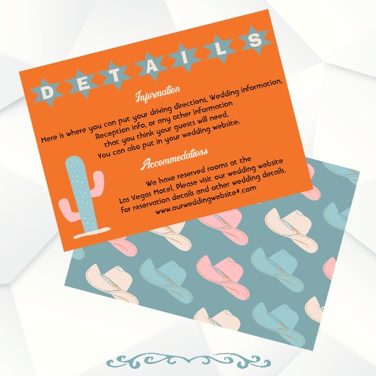 Informationen zu Bright Bold Cowboy Western Einladung