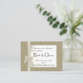 Informationen zu Burlap- und Bow-Hochzeiten Begleitkarte (Stehend Vorderseite)