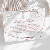 Informationen zu den geometrischen Hochzeitsdetail Begleitkarte