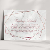 Informationen zu den geometrischen Hochzeitsdetail Begleitkarte