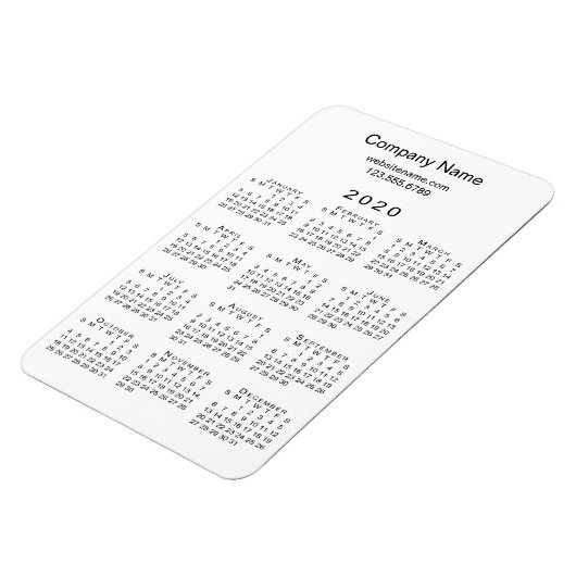 Informationen zu den Namen der Firma in einfachem Magnet (Linke Seite)