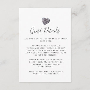 Informationen zu den Pebble Heart Discovery Begleitkarte