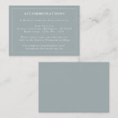 Informationen zu Dusty Blue Hotel Unterkunft Begleitkarte (Vorne/Hinten)