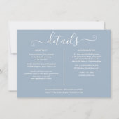 Informationen zu Dusty Blue Wedding Einladung (Vorderseite)