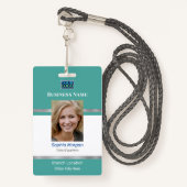 Informationen zu Firmennamen, Aquamarinen Silber u Ausweis (Vorderseite mit Schlüsselband)