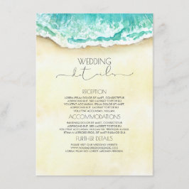 Informationen zu Hochzeiten am Strand Begleitkarte