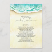 Informationen zu Hochzeiten am Strand Begleitkarte (Vorderseite)