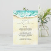 Informationen zu Hochzeiten am Strand Begleitkarte (Stehend Vorderseite)