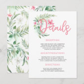 Informationen zu Hochzeiten am Strand Begleitkarte (Vorne/Hinten)