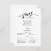 Informationen zu Hochzeiten Begleitkarte (Vorne/Hinten)