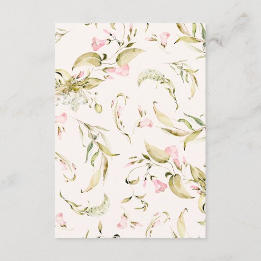 Informationen zu Hochzeiten bei Boho Spring-Wildbl Begleitkarte (Rückseite)