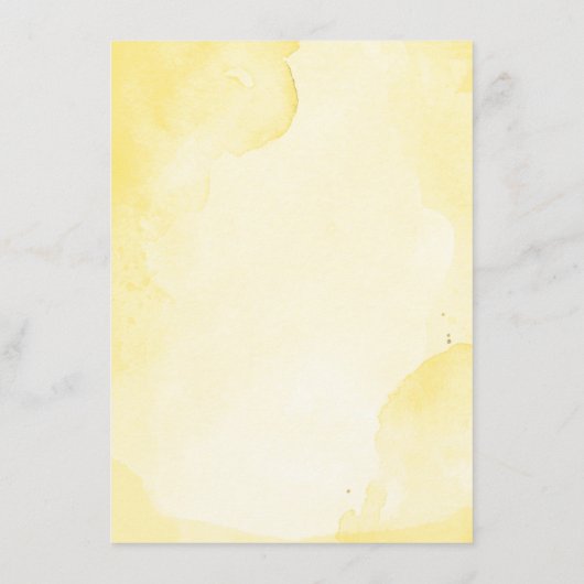 Informationen zu Hochzeiten in blau und gelb Begleitkarte (Rückseite)