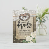 Informationen zu Hochzeiten in Horseshoe Heart Cou Begleitkarte (Stehend Vorderseite)