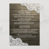 Informationen zu Hochzeiten in Horseshoe Heart Cou Begleitkarte (Rückseite)