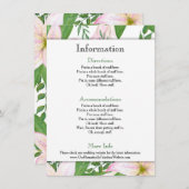 Informationen zu Hochzeiten in Rosa Lily Floral Begleitkarte (Vorne/Hinten)