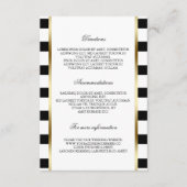 Informationen zu Hochzeiten in Schwarz und Weiß Begleitkarte (Vorderseite)