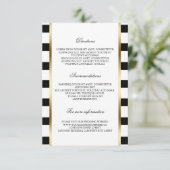 Informationen zu Hochzeiten in Schwarz und Weiß Begleitkarte (Stehend Vorderseite)