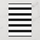 Informationen zu Hochzeiten in Schwarz und Weiß Begleitkarte (Rückseite)