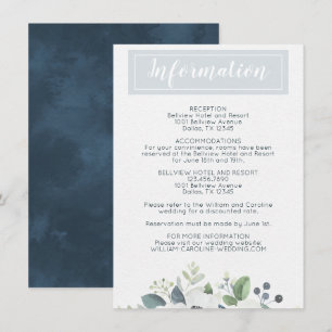 Informationen zu Hochzeiten von Blauer Anemone Einladung