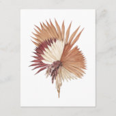 Informationen zu Hochzeiten von Boho Tropical Fan  Begleitkarte (Rückseite)