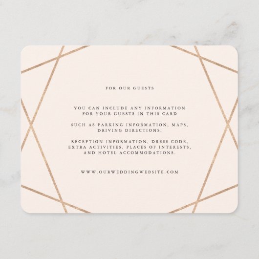 Informationen zu Hochzeiten von Diamond Gemstone M Begleitkarte (Rückseite)