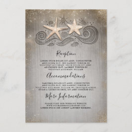 Informationen zu Hochzeiten von Gold Starfish Beac Begleitkarte