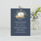 Informationen zu Hochzeiten von Gold und White Pum Begleitkarte (Stehend Vorderseite)