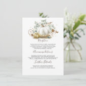 Informationen zu Hochzeiten von Gold und White Pum Begleitkarte (Stehend Vorderseite)