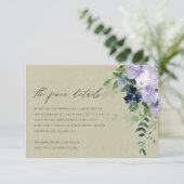 Informationen zu Hochzeiten von Kraft Violet Lila Begleitkarte (Stehend Vorderseite)