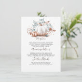 Informationen zu Hochzeiten von Pink Gold Pumpkin Begleitkarte (Stehend Vorderseite)