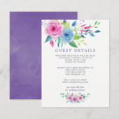 Informationen zu Hochzeiten von Wasserfarben Begleitkarte (Vorne/Hinten)