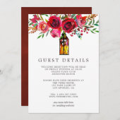 Informationen zu Hochzeiten von Wasserfarben Einladung (Vorne/Hinten)