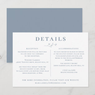 Informationen zu Hochzeitssendungen in Dusty Blue  Einladung