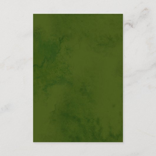 Informationen zu Hochzeitssendungen in Wild Green Begleitkarte (Rückseite)