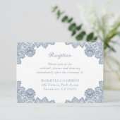 Informationen zu Hochzeitssendungen mit blauem Blu Begleitkarte (Stehend Vorderseite)