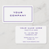Informationen zu Ihrem Firmennamen Berufliche Visi Visitenkarte (Vorne/Hinten)