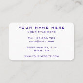 Informationen zu Ihrem Firmennamen Berufliche Visi Visitenkarte (Rückseite)