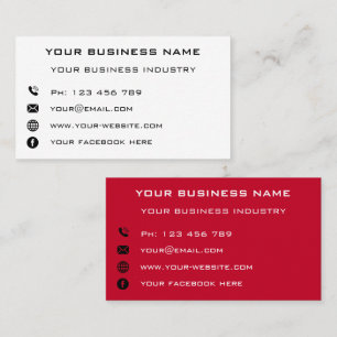 Informationen zu Ihrem Unternehmen Personalisiert Telefonnummerkarte