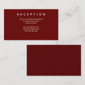 Informationen zu Micro Wedding Burgundy Small Empf Begleitkarte (Vorne/Hinten)