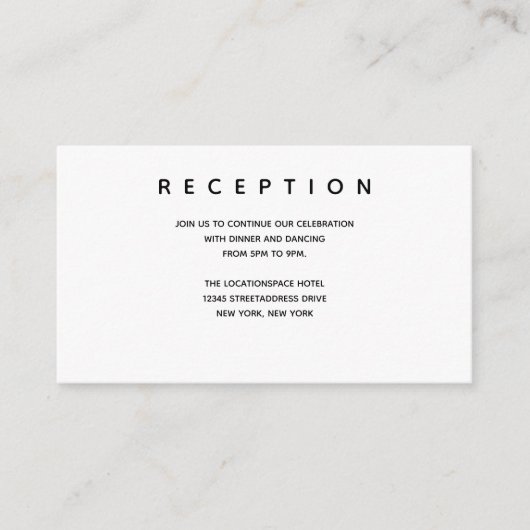 Informationen zu Micro Wedding Schwarz-weiß Small  Begleitkarte (Vorderseite)