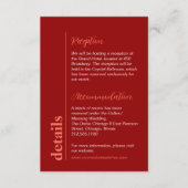 Informationen zu modernen Kirschen und hellen rote Begleitkarte (Vorderseite)